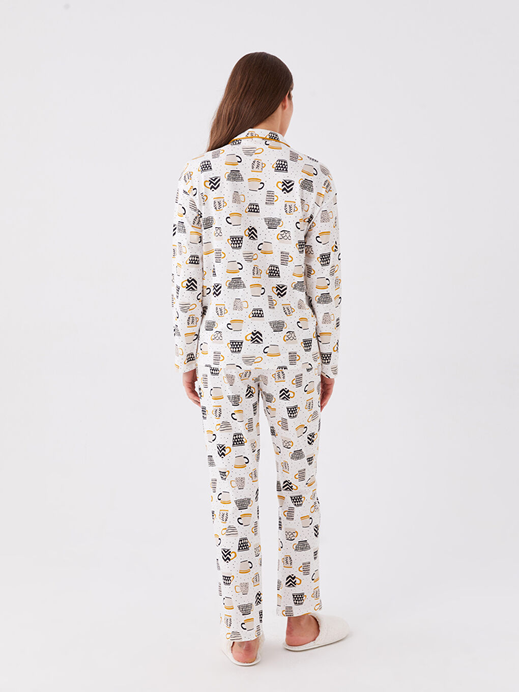 LCW DREAM Shirt Collar Patterned Women's Pyjama Set -W3IO94Z8-LRA
