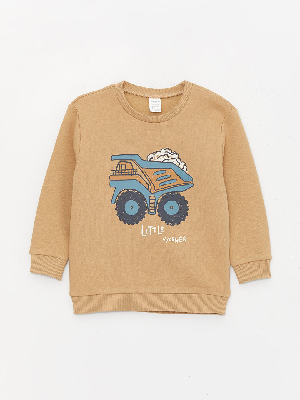 Gri Baskılı Uzun Kollu Erkek Bebek Sweatshirt 2'li-1