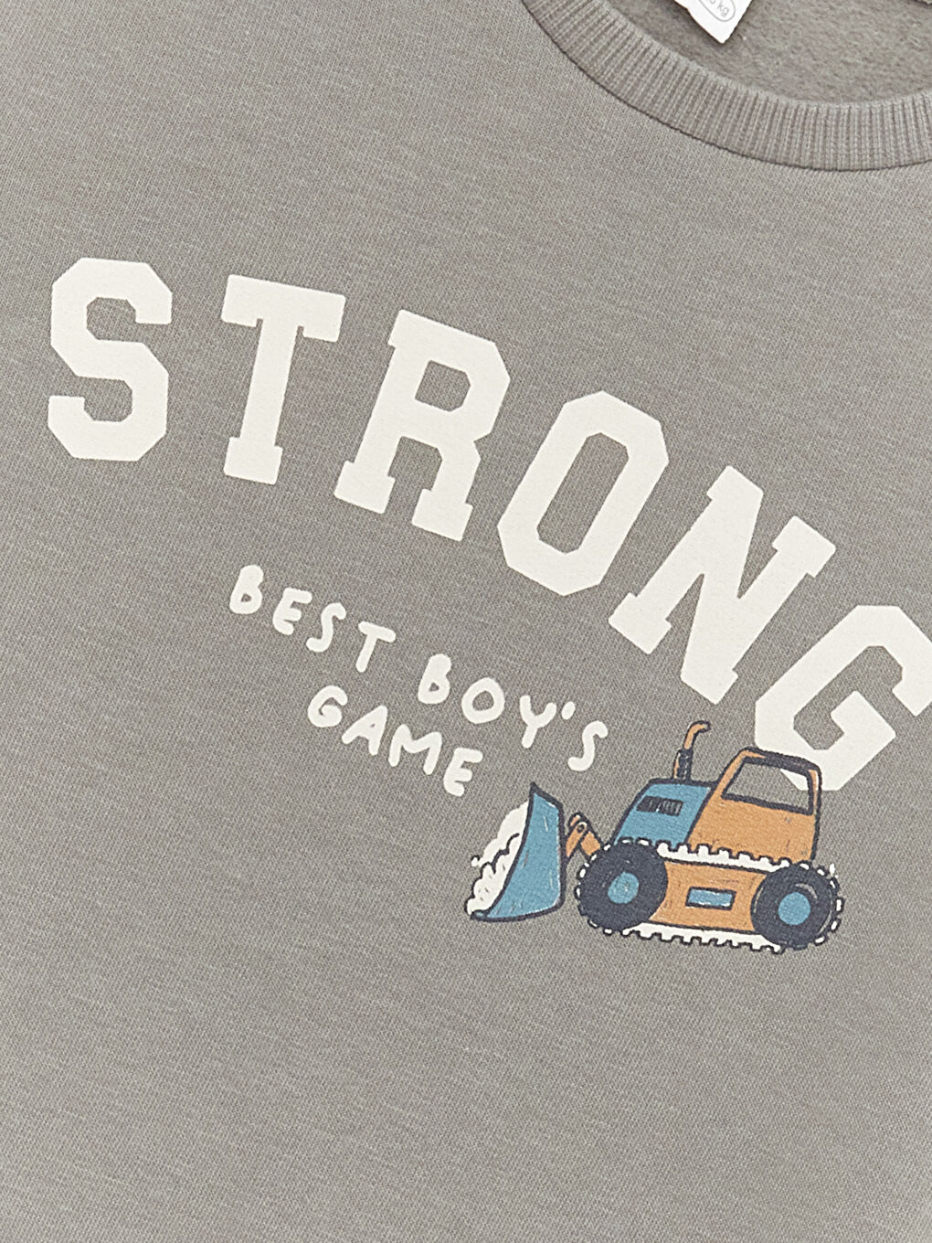 Gri Baskılı Uzun Kollu Erkek Bebek Sweatshirt 2'li-5