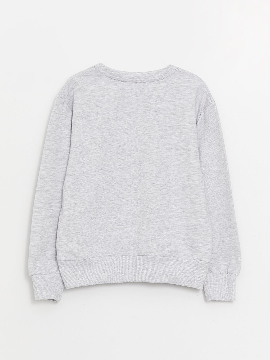 Gri Bisiklet Yaka Uzun Kollu Erkek Çocuk Sweatshirt-5