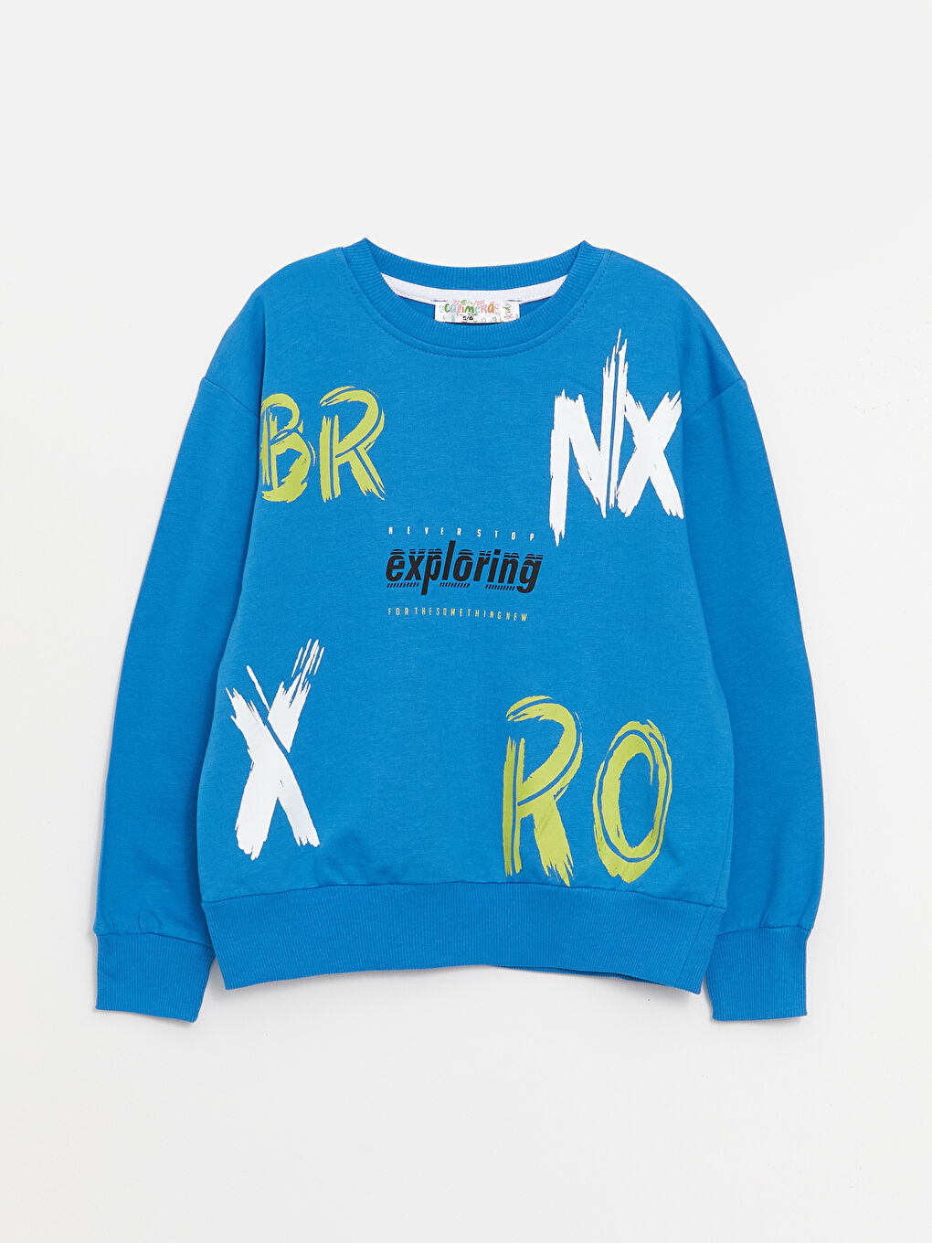 Mavi Bisiklet Yaka Uzun Kollu Erkek Çocuk Sweatshirt-3