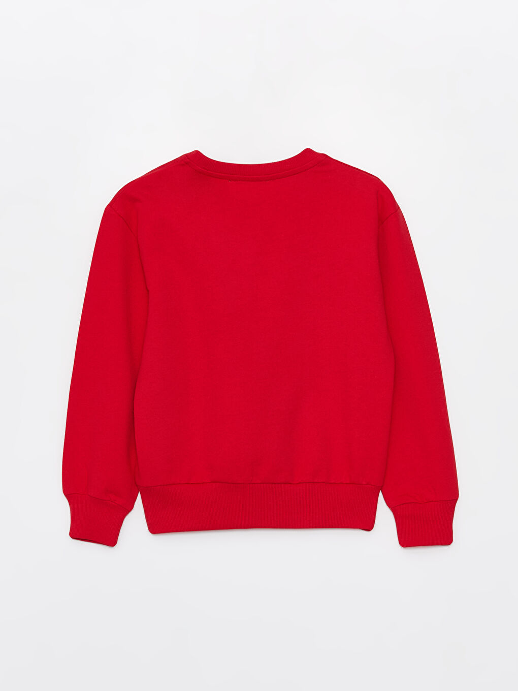 Kırmızı Bisiklet Yaka Baskılı Uzun Kollu Erkek Çocuk Sweatshirt-1