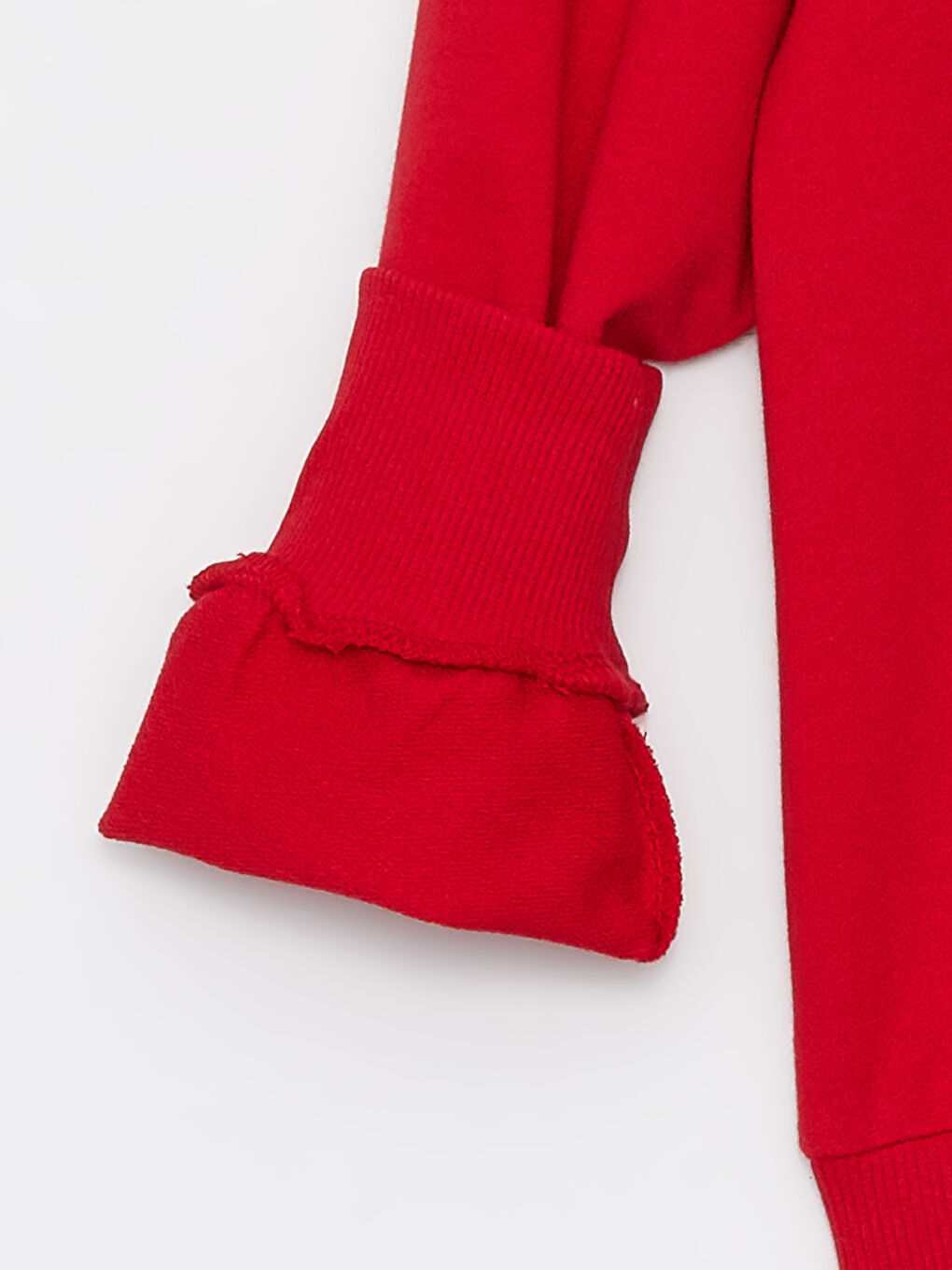 Kırmızı Bisiklet Yaka Baskılı Uzun Kollu Erkek Çocuk Sweatshirt-2