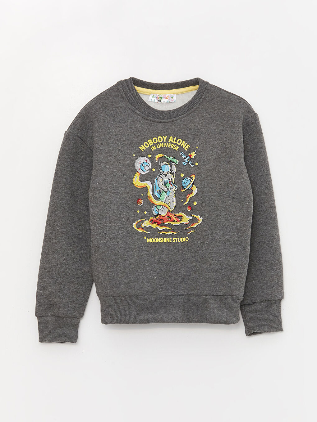 Calimera Kids Antrasit Bisiklet Yaka Uzun Kollu Erkek Çocuk Sweatshirt