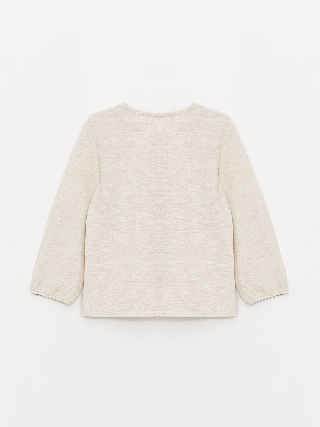 Lila Bisiklet Yaka Uzun Kollu Kız Bebek Tişört 2'li-2