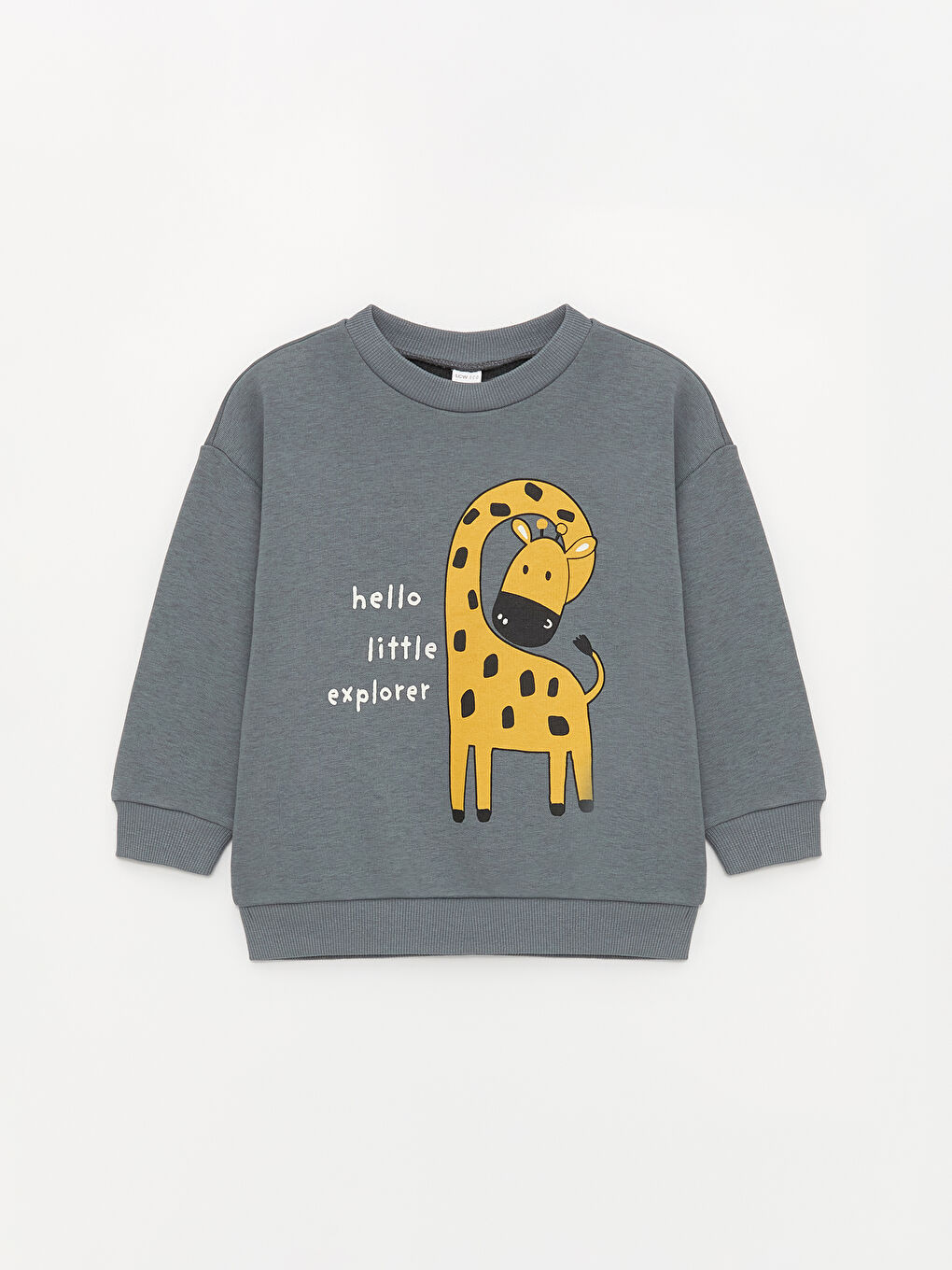 LCW ECO Haki Bisiklet Yaka Uzun Kollu Baskılı Erkek Bebek Sweatshirt 2'li - 3