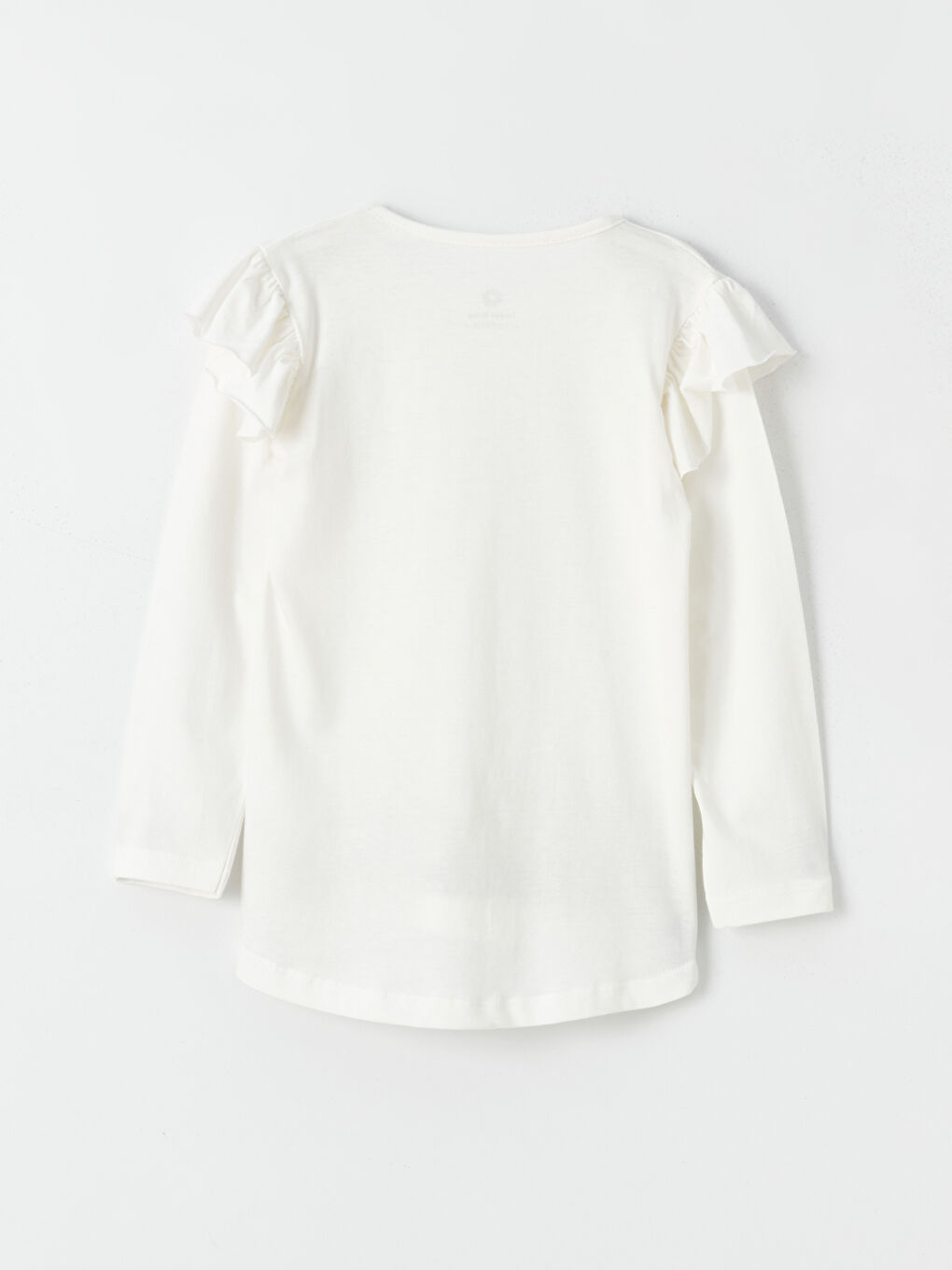 Beyaz Bisiklet Yaka Uzun Kollu Baskılı Kız Bebek 2'li Takım-3