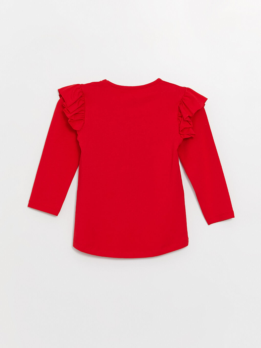 Kırmızı Bisiklet Yaka Uzun Kollu Baskılı Kız Bebek 2'li Takım-3