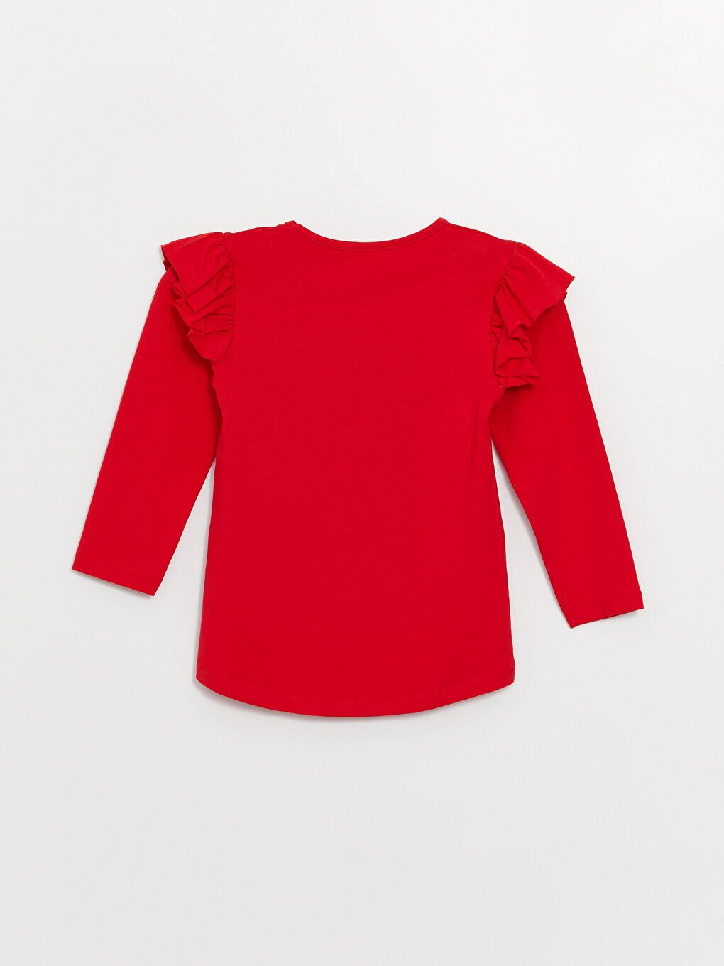 Kırmızı Bisiklet Yaka Uzun Kollu Baskılı Kız Bebek 2'li Takım-3