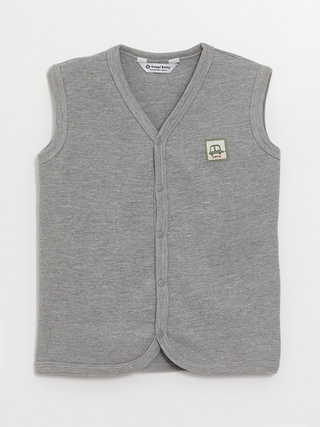 Gri V Yaka Erkek Bebek Yelek