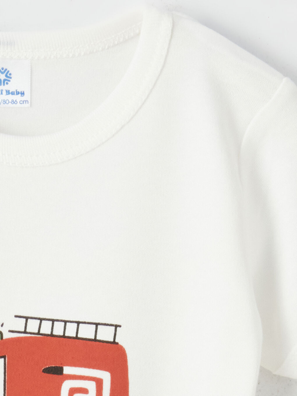 Ekru Baskılı Erkek Bebek Çıtçıtlı Bodysuit 2'li-7