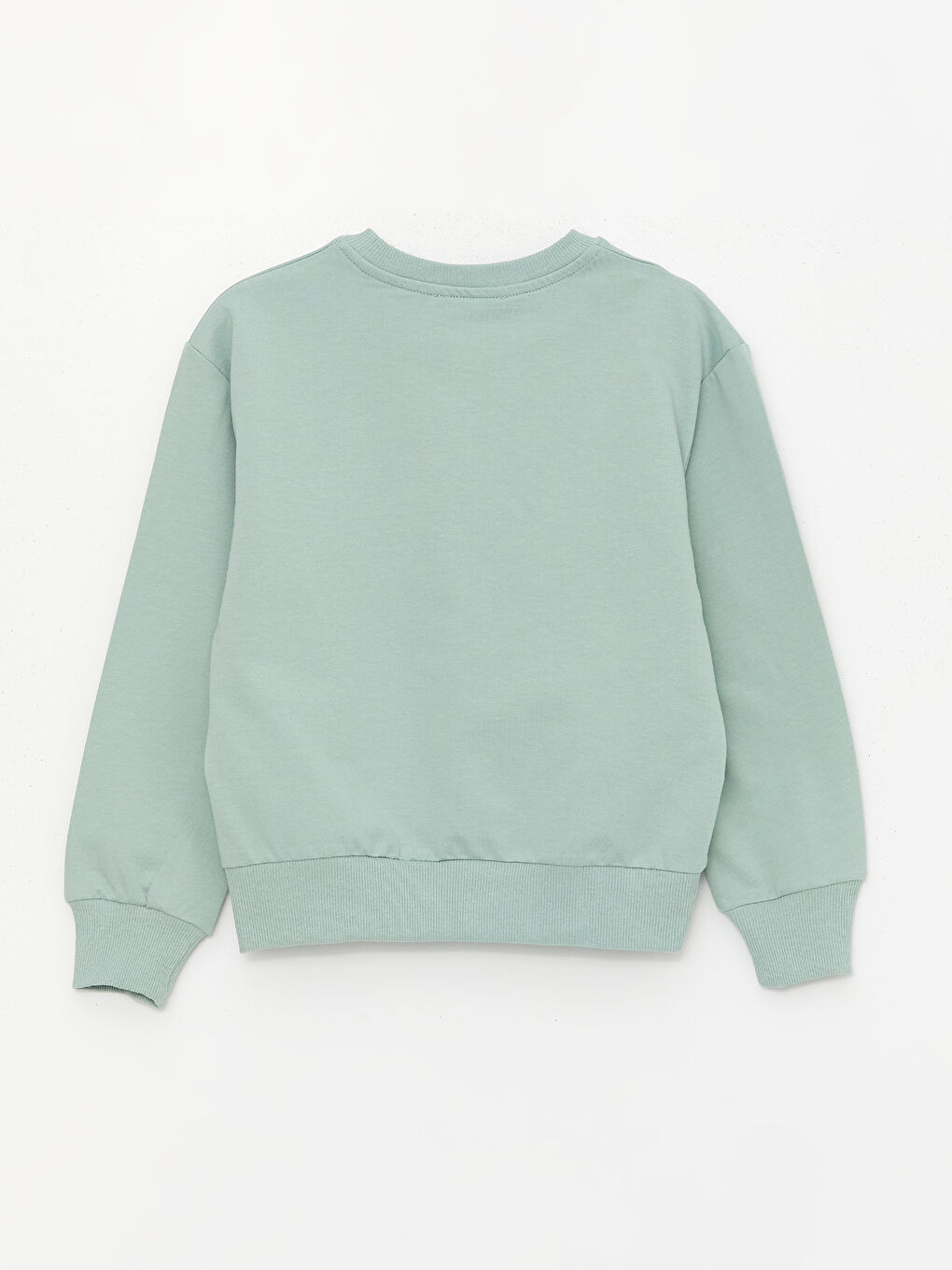 Yeşil Bisiklet Yaka Uzun Kollu Kız Çocuk Sweatshirt ve Eşofman Alt 2'li Takım-2