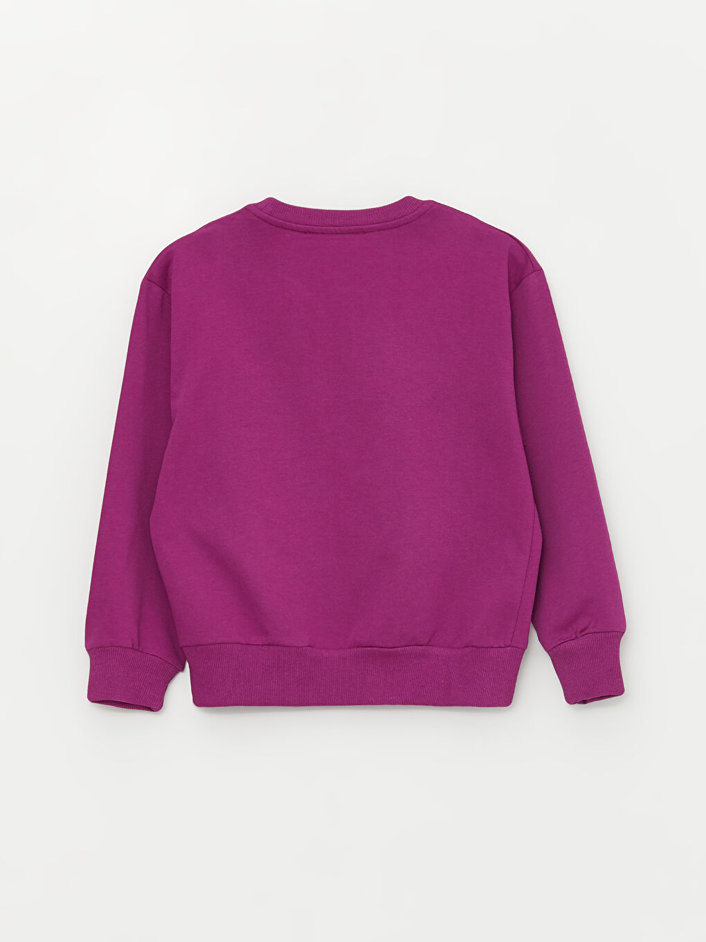 Mor Bisiklet Yaka Uzun Kollu Kız Çocuk Sweatshirt ve Eşofman Alt 2'li Takım-3