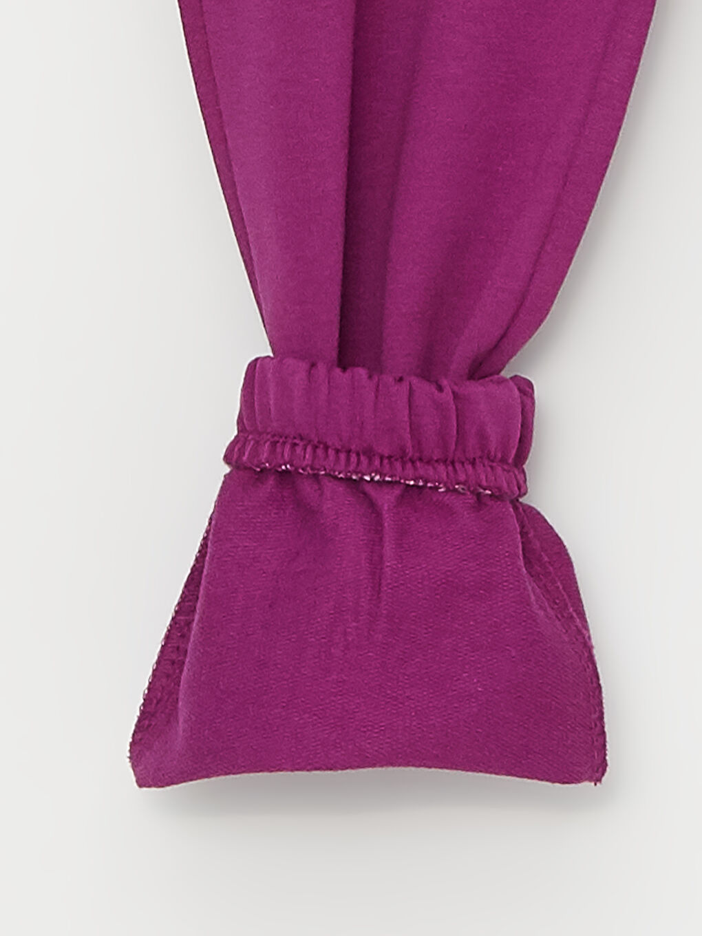 Mor Bisiklet Yaka Uzun Kollu Kız Çocuk Sweatshirt ve Eşofman Alt 2'li Takım-5