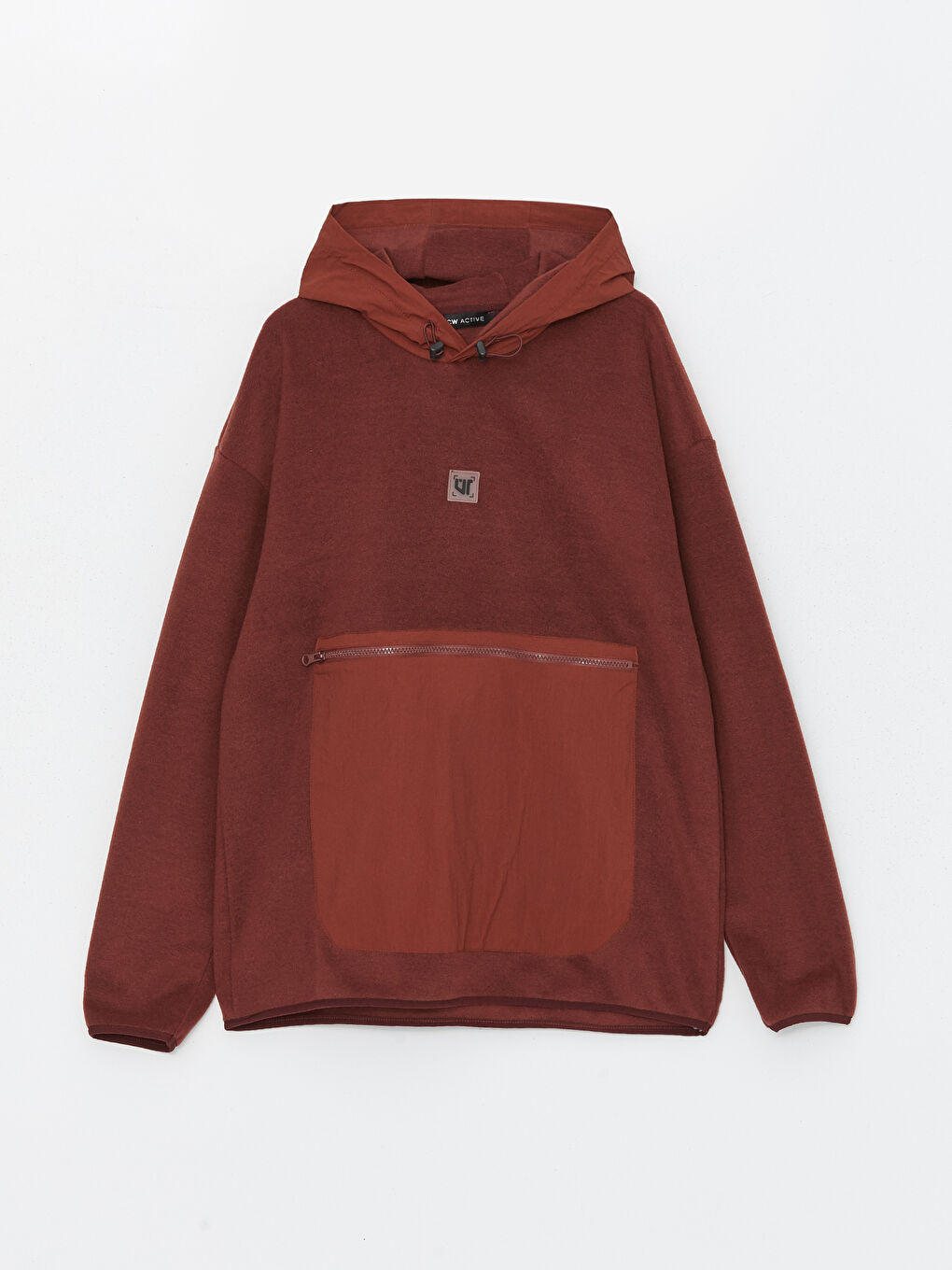 Xside Active Bordo Uzun Kollu Polar Erkek Hoodie - 5