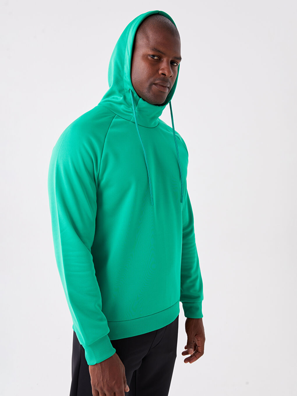 Xside Active Canlı Yeşil Uzun Kollu Erkek Hoodie