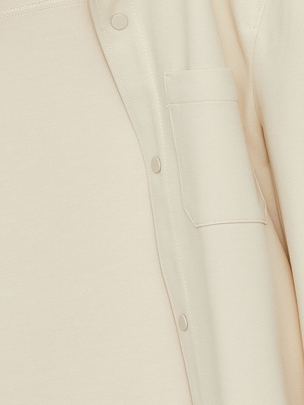 Bej Regular Fit Uzun Kollu Erkek Gömlek Ceket-6