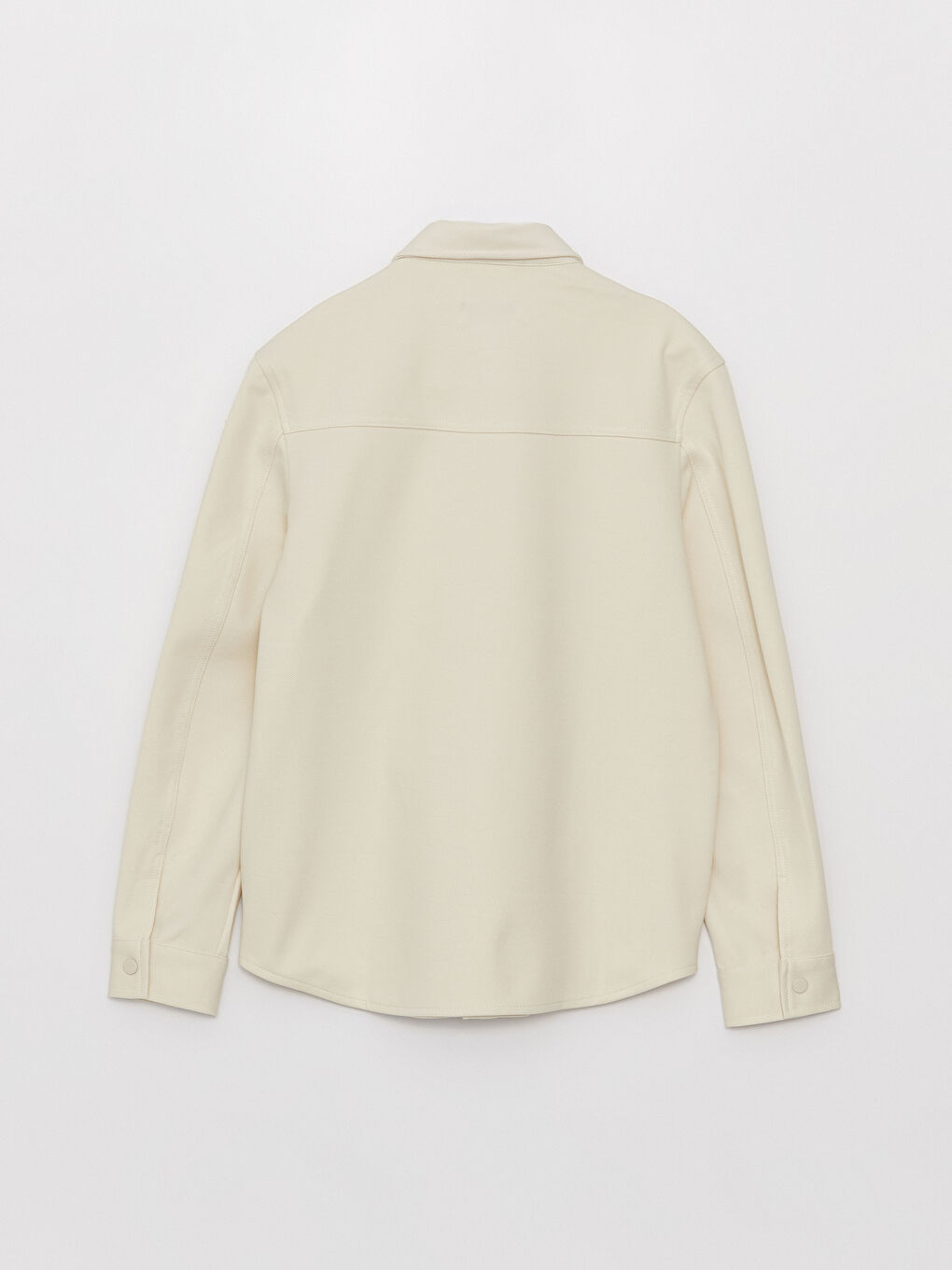 Bej Regular Fit Uzun Kollu Erkek Gömlek Ceket-7