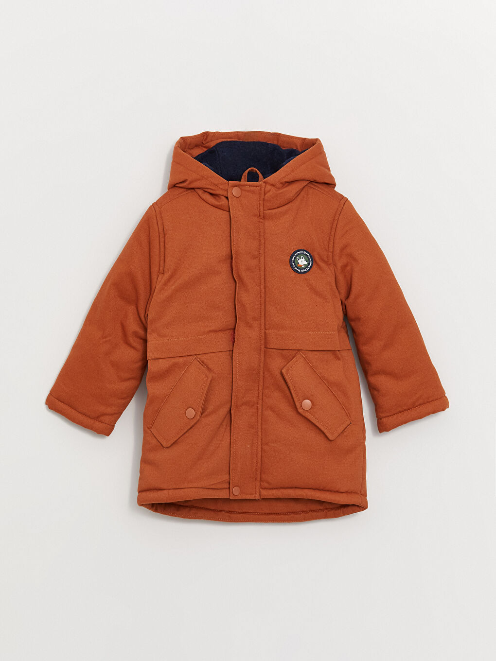 LCW baby Kahverengi Kapüşonlu Erkek Bebek Parka