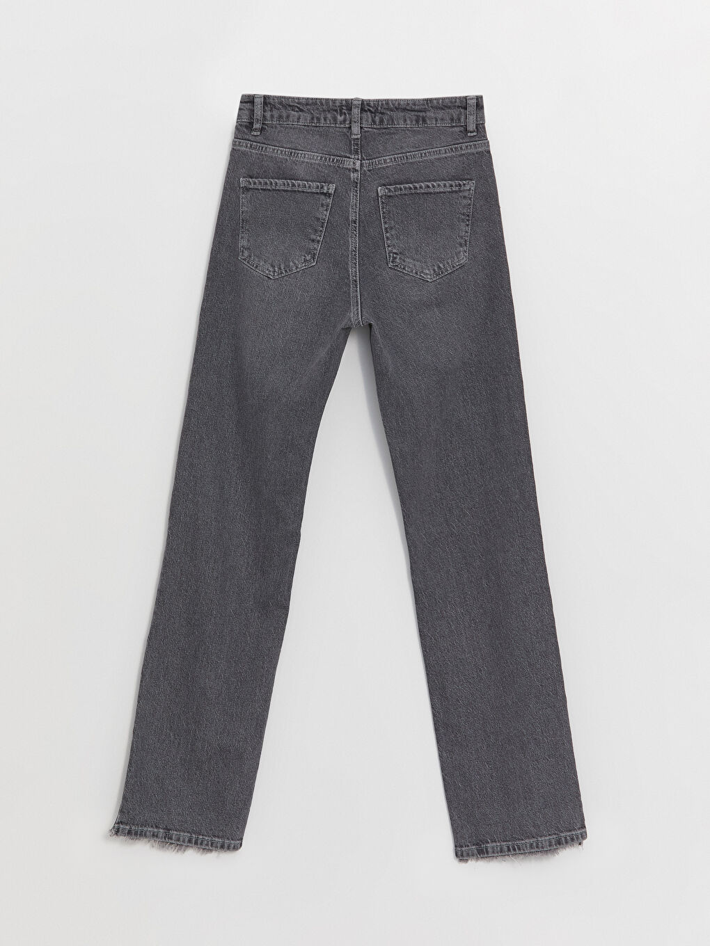 LCW Vision Gri Straight Fit Kadın Jean Pantolon - 6