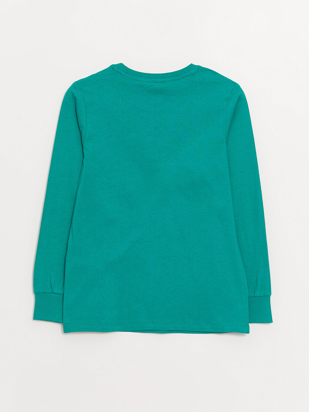 მრგვალი საყელო ნაბეჭდი გრძელმკლავიანი ბიჭების პიჟამის ნაკრები-3