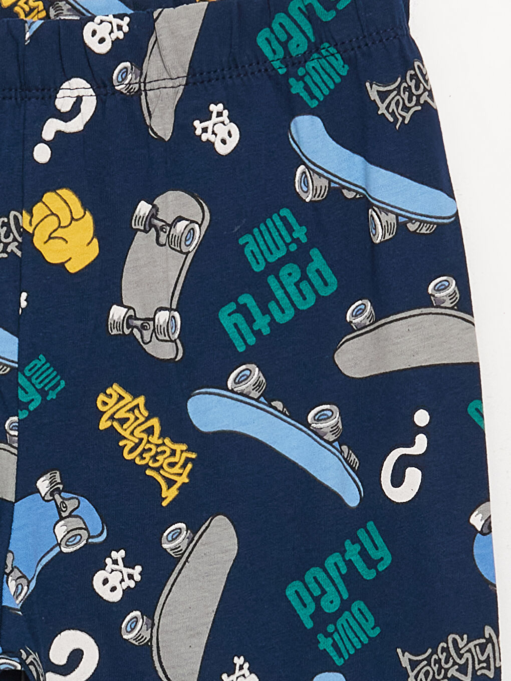 მრგვალი საყელო ნაბეჭდი გრძელმკლავიანი ბიჭების პიჟამის ნაკრები-5