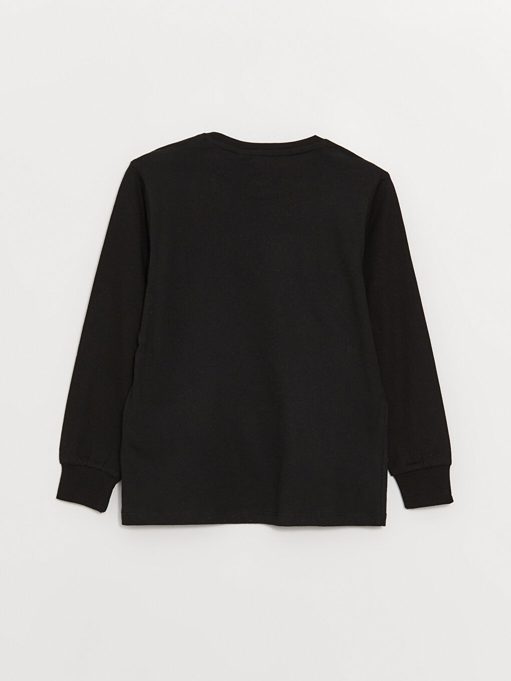 Siyah Bisiklet Yaka Marvel Baskılı Erkek Çocuk Pijama Üst-1