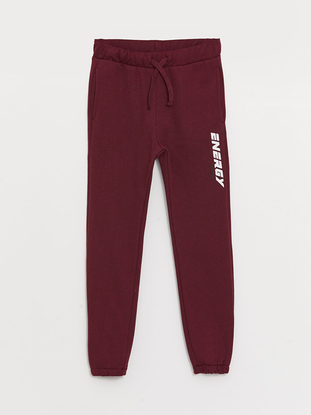 LCW ECO Bordo Beli Lastikli Baskılı Erkek Çocuk Jogger Eşofman Altı