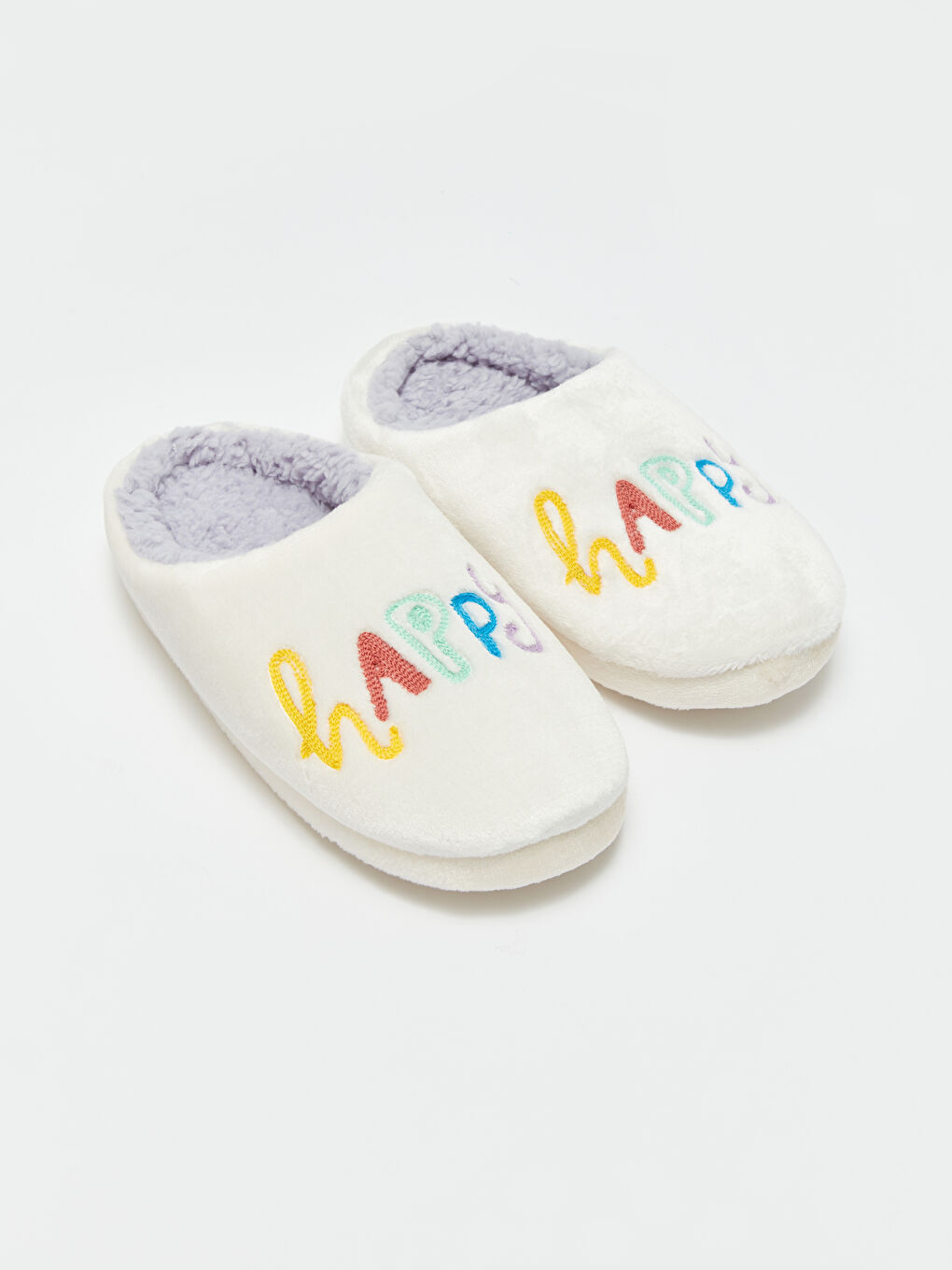 Ekru Nakışlı Kadın Ev Terliği