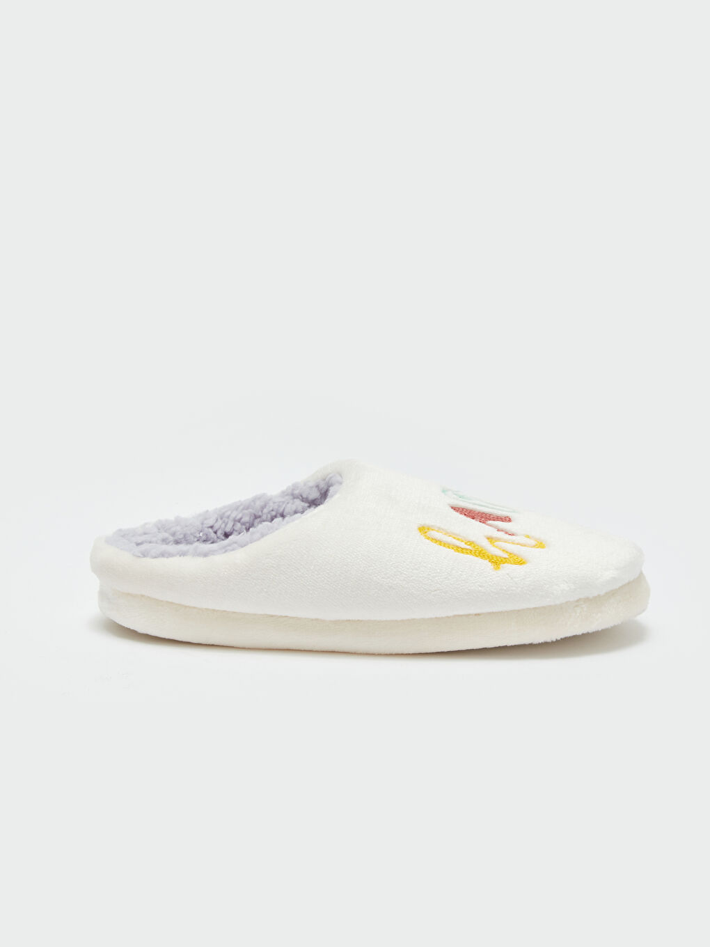 Ekru Nakışlı Kadın Ev Terliği-1