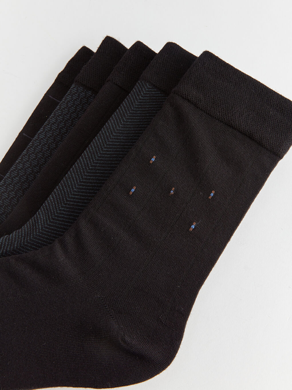 Karışık Desenli Erkek Bambu Soket Çorap 5'li-2