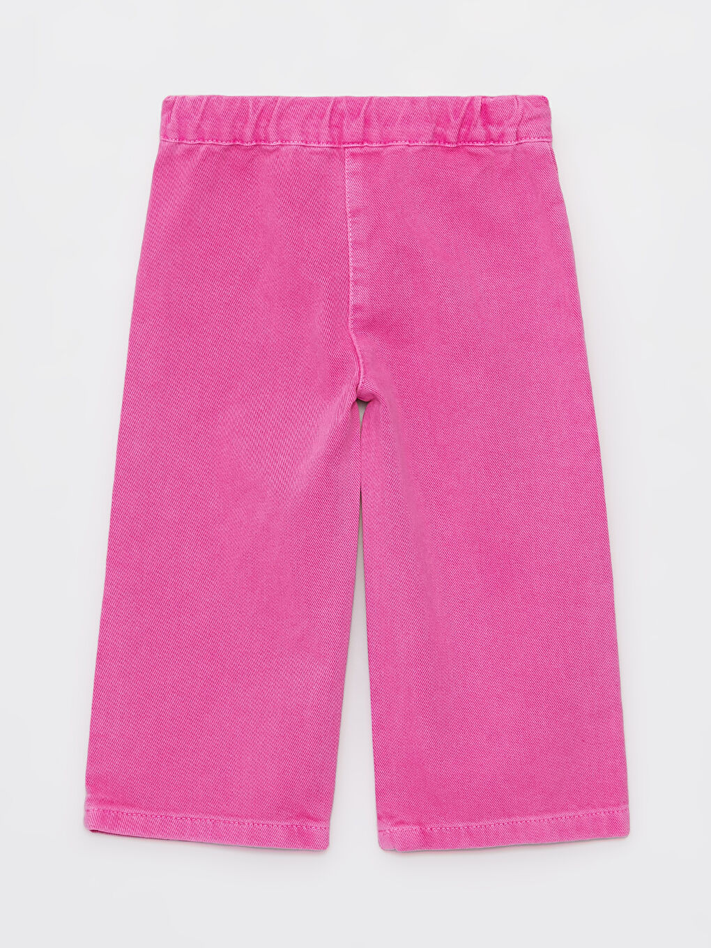 Pembe Beli Lastikli Basic Gabardin Kız Bebek Pantolon-1