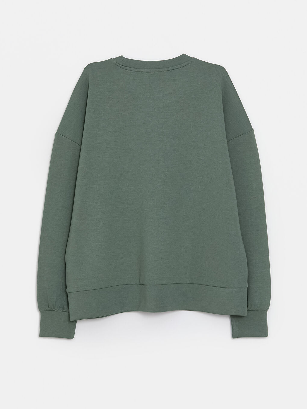 LCW Vision Yeşil Bisiklet Yaka Oversize Kadın Sweatshirt - 6