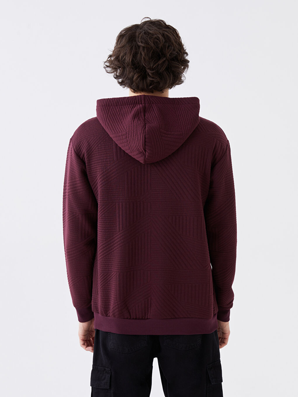 LCW Casual Açık Bordo Uzun Kollu Erkek Hoodie - 3