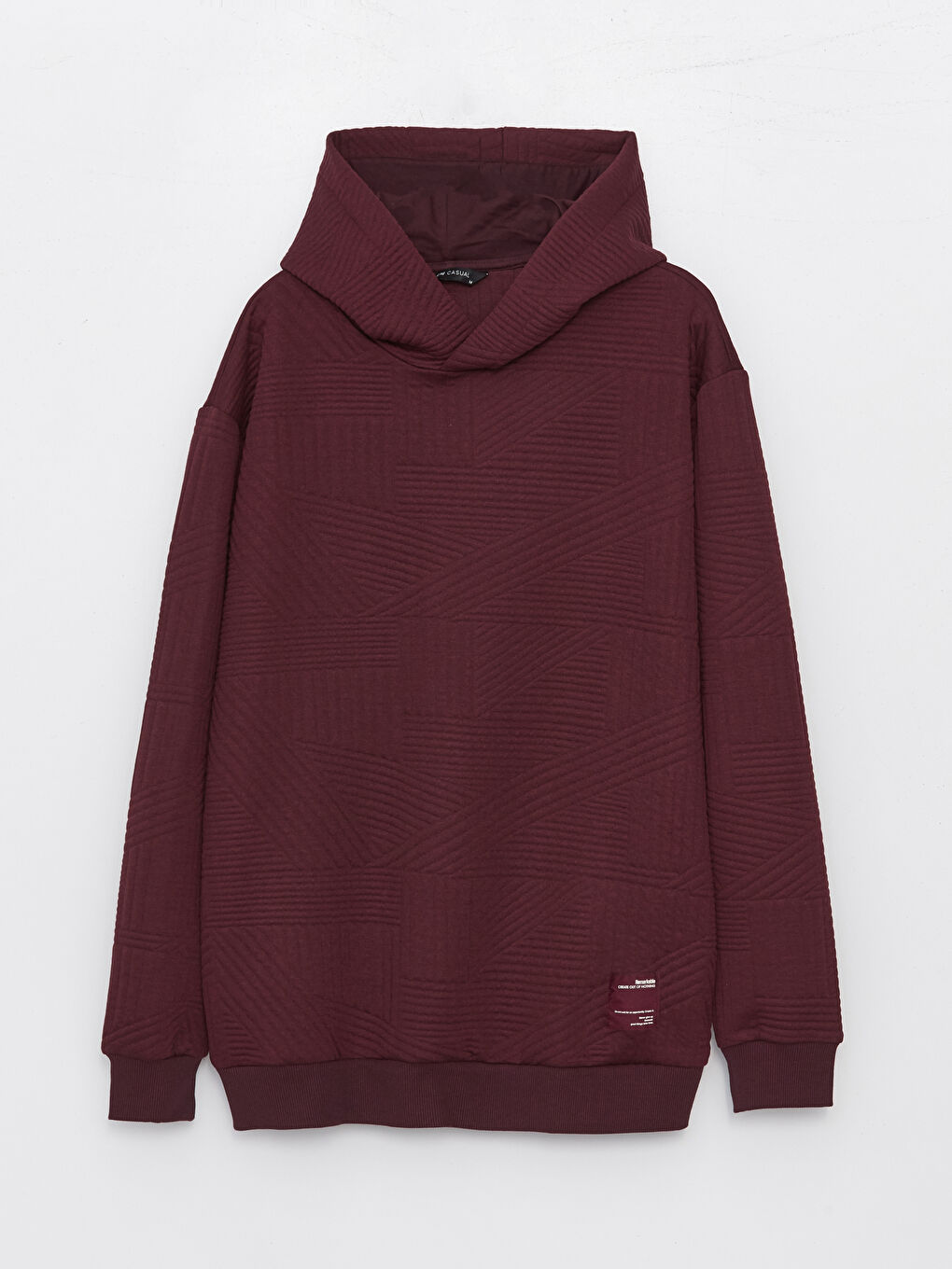 LCW Casual Açık Bordo Uzun Kollu Erkek Hoodie - 4