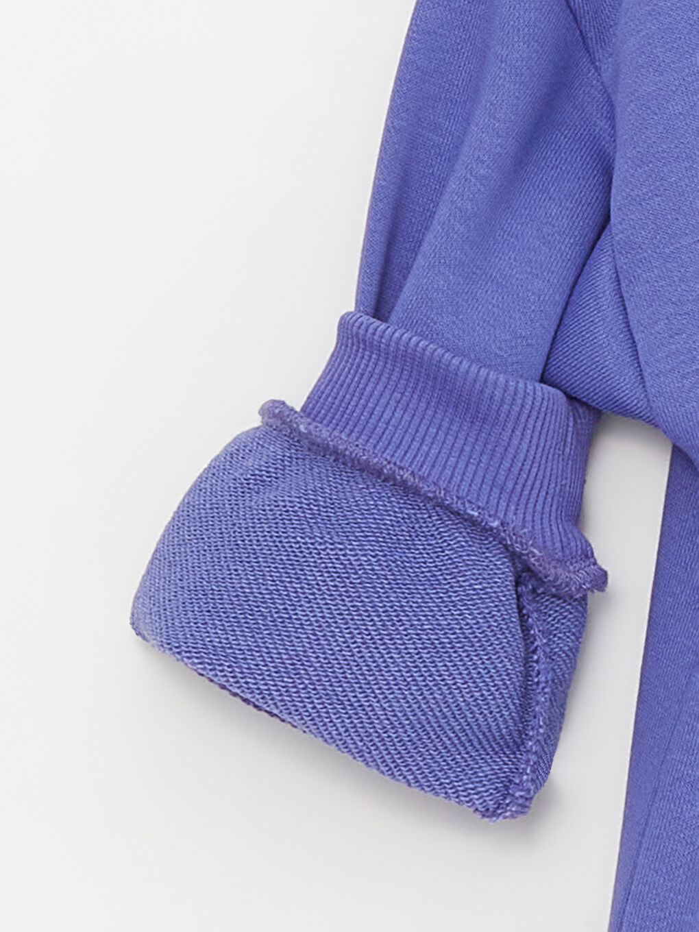 Mor Bisiklet Yaka Uzun Kollu Baskılı Erkek Bebek Sweatshirt-2