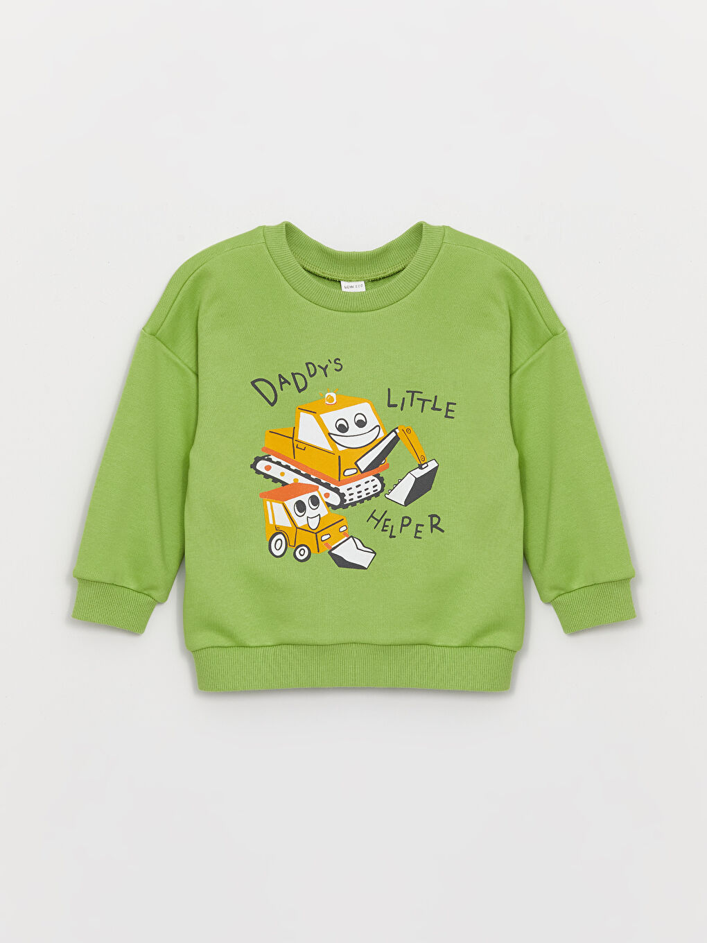 LCW ECO Yeşil Bisiklet Yaka Uzun Kollu Baskılı Erkek Bebek Sweatshirt