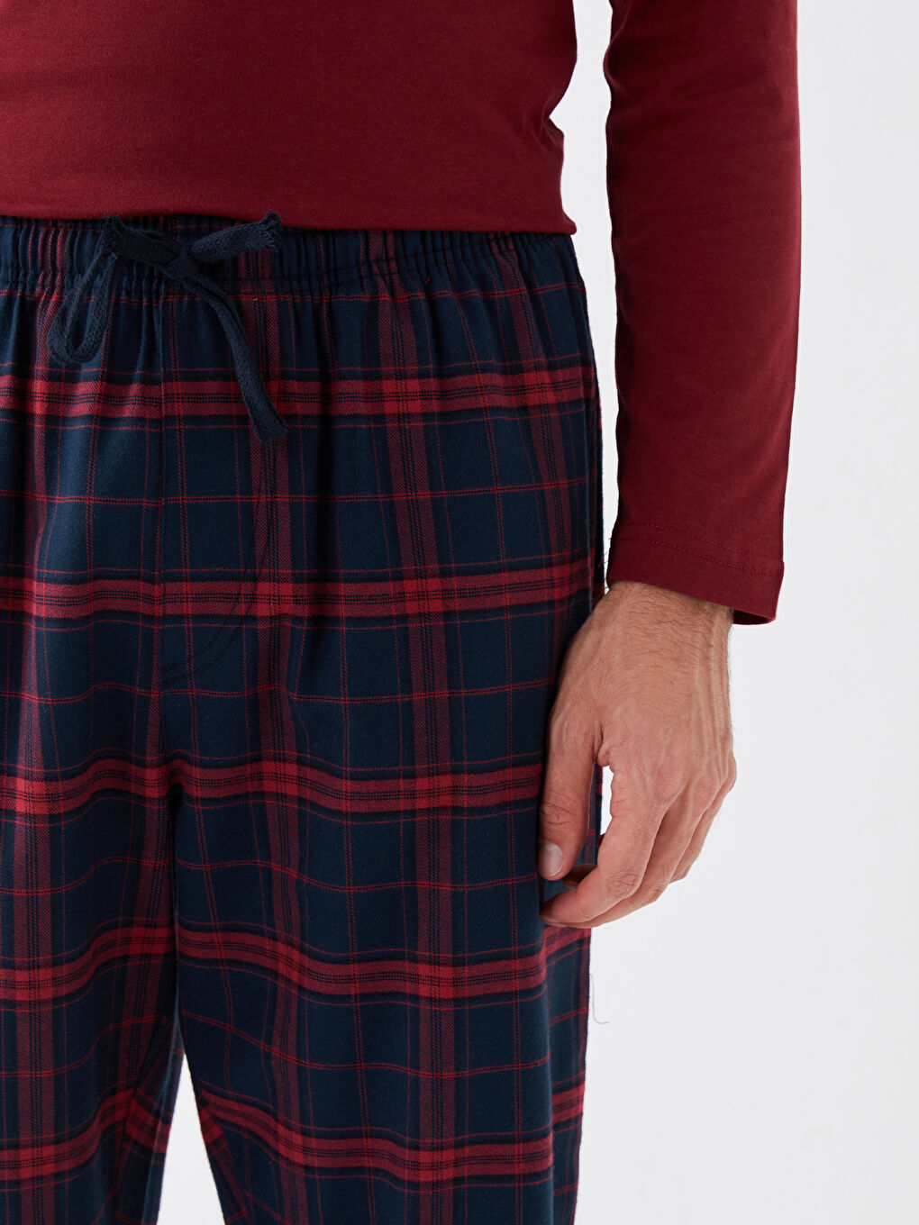 Siyah Standart Kalıp Erkek Pijama Alt-2