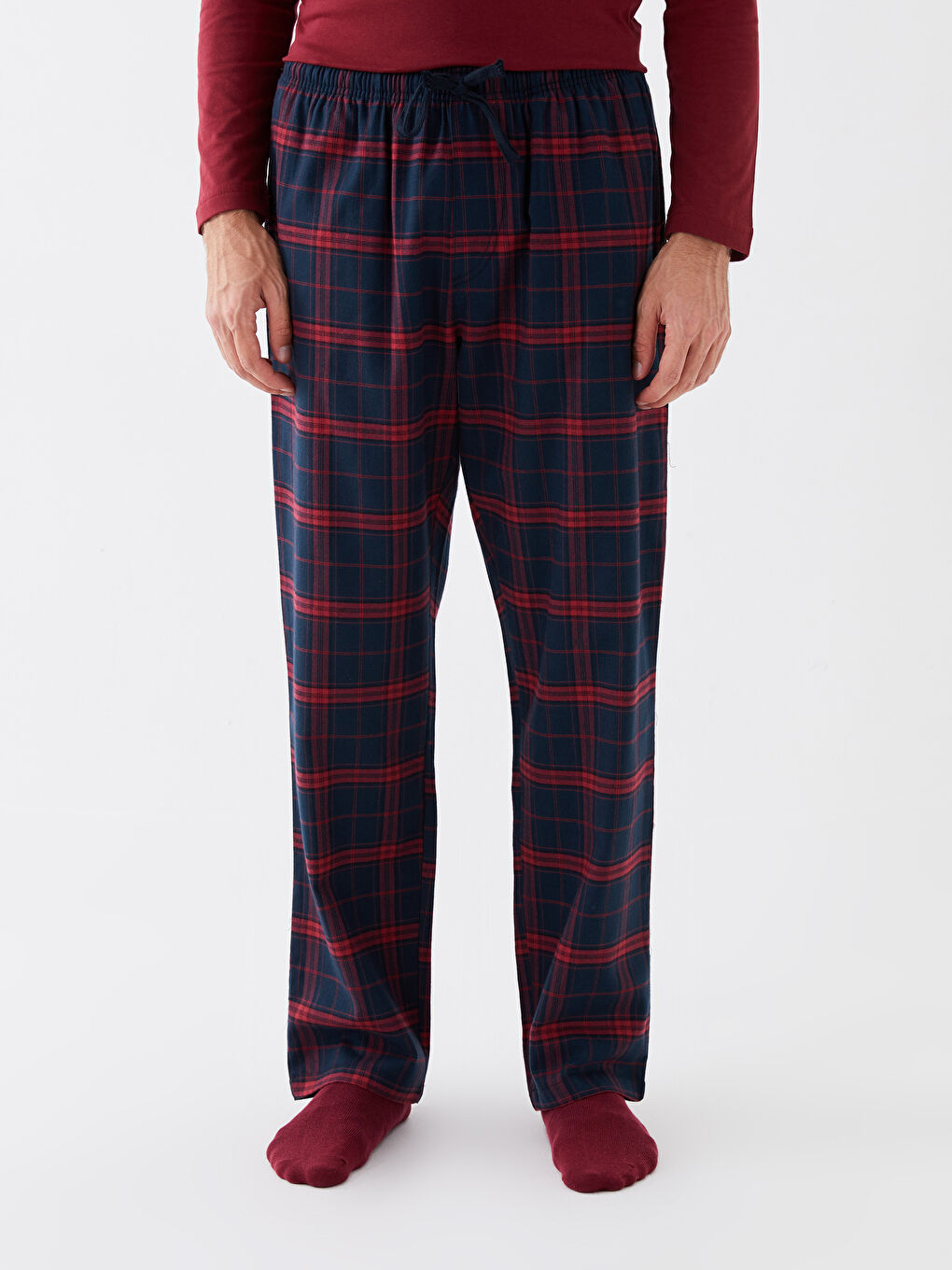 Siyah Standart Kalıp Erkek Pijama Alt-3