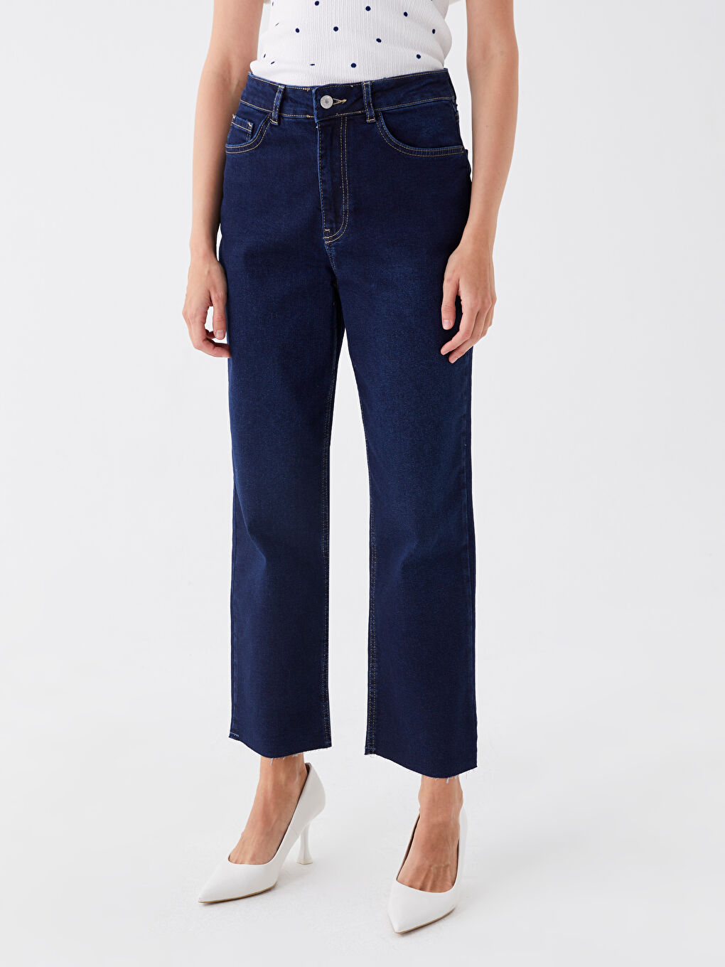 Siyah Slim Mom Kadın Jean Pantolon-2