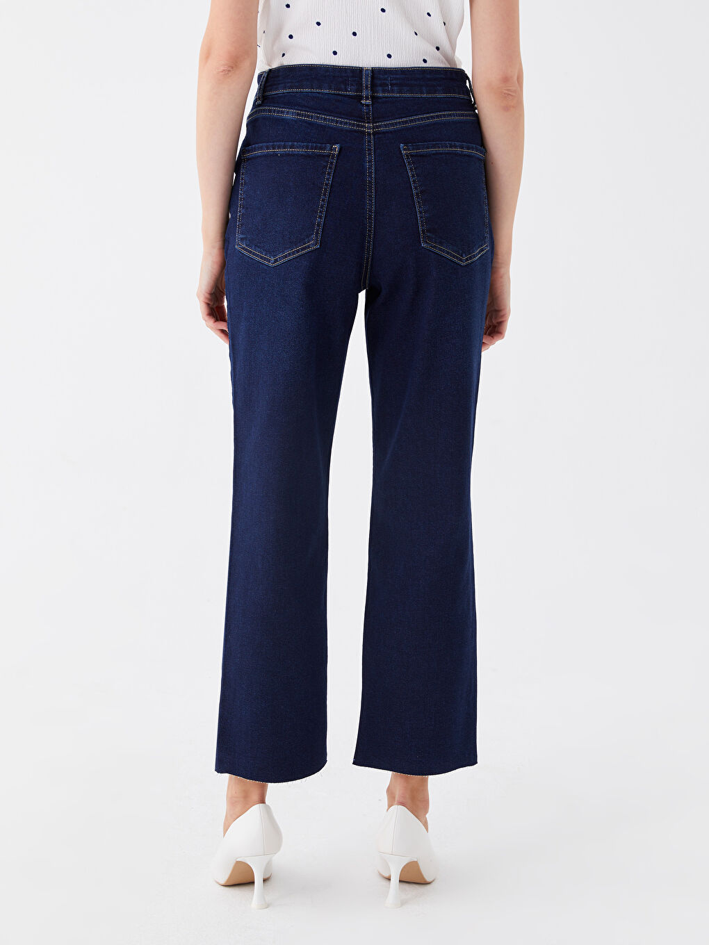 Siyah Slim Mom Kadın Jean Pantolon-3