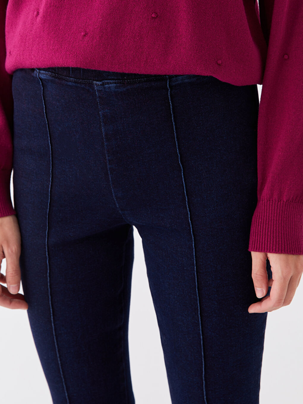 Siyah Mars Flare Kadın Jean Pantolon-1