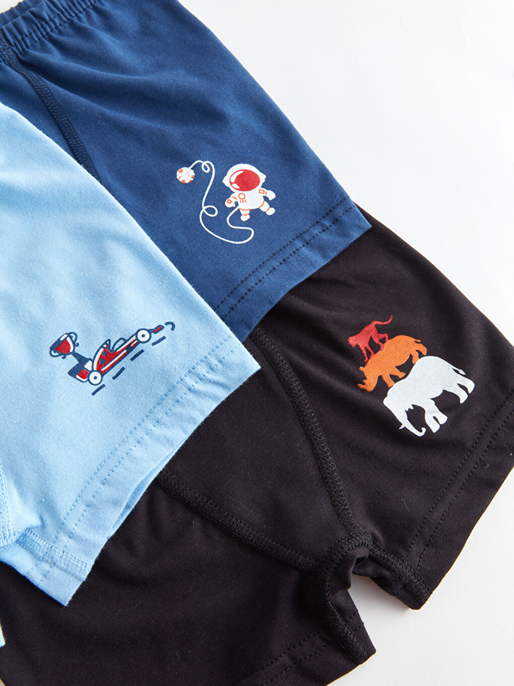 Karışık Baskılı Erkek Çocuk Boxer 3'lü-2