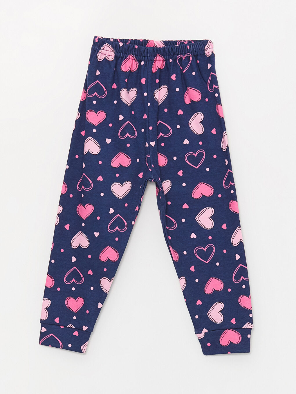 Pembe Bisiklet Yaka Baskılı Kız Bebek Pijama Takımı-4