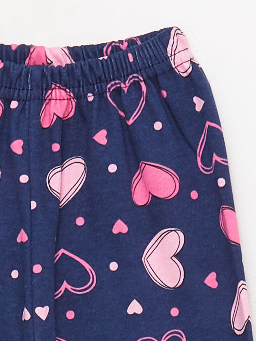 Pembe Bisiklet Yaka Baskılı Kız Bebek Pijama Takımı-5