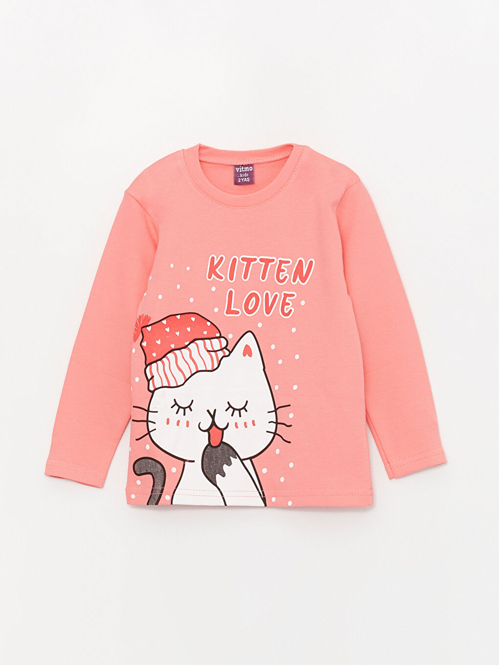 Pembe Bisiklet Yaka Baskılı Kız Bebek Pijama Takımı-1