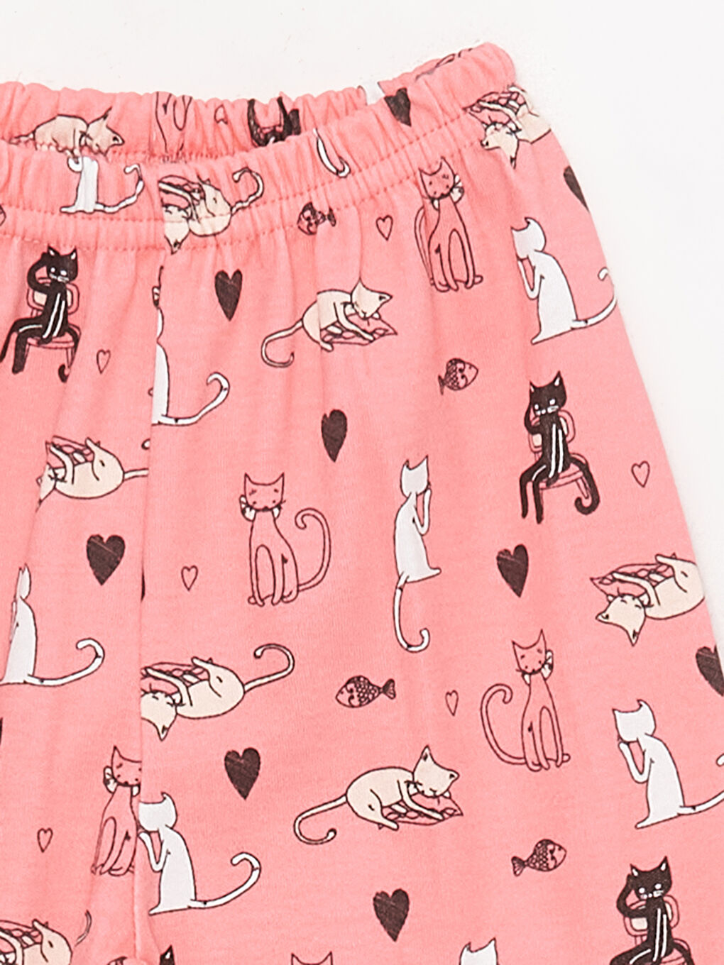 Pembe Bisiklet Yaka Baskılı Kız Bebek Pijama Takımı-5