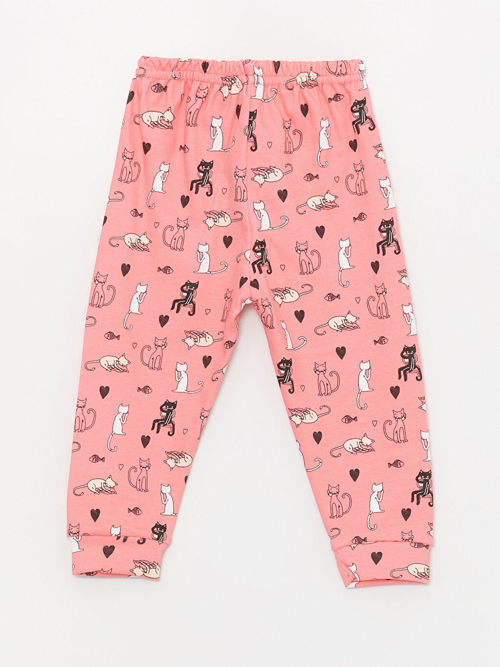 Pembe Bisiklet Yaka Baskılı Kız Bebek Pijama Takımı-6