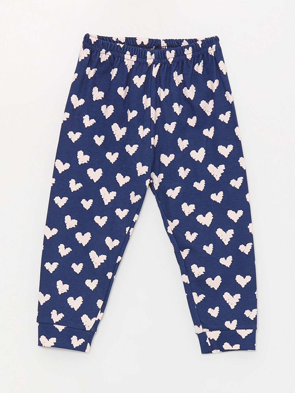 Pembe Bisiklet Yaka Uzun Kollu Baskılı Kız Bebek Pijama Takım-8