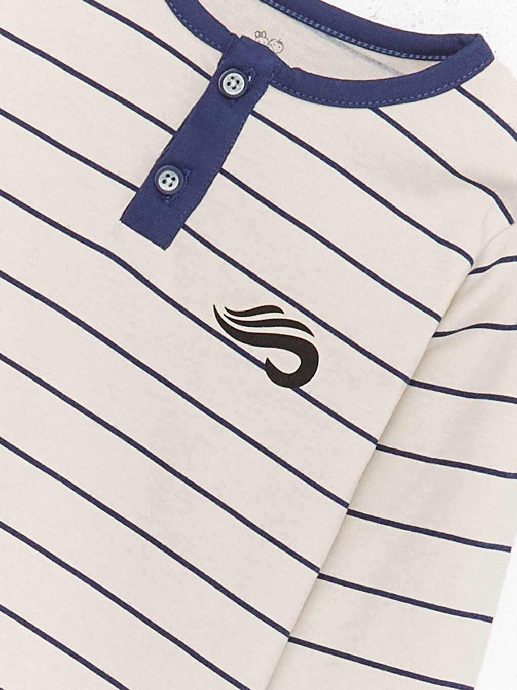 İndigo Bisiklet Yaka Baskılı Erkek Bebek Pijama Takımı-2